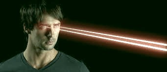  laser beams from a man's eyes 