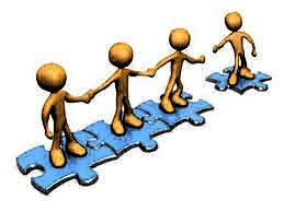  joining with others 